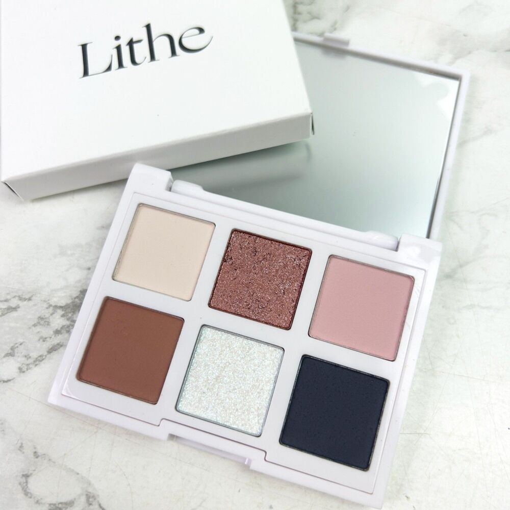 NIB Lithe Astral 6-Pan Eyeshadow Palette, Neutral Shimmer Metallic - Picture 7 of 9